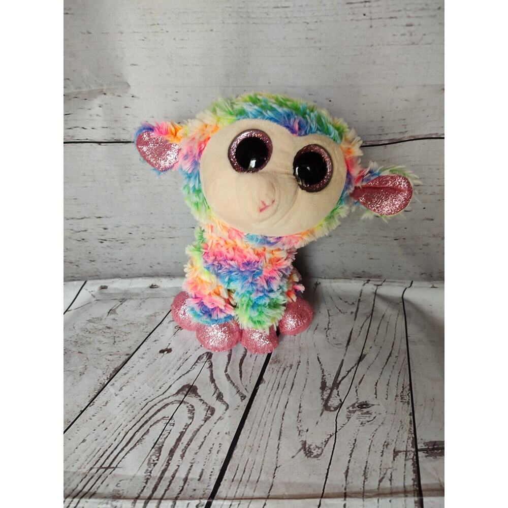 Ty Beanie Boos Daffodil The Rainbow Lamb Easter - 2018 - 6 Inch READ
